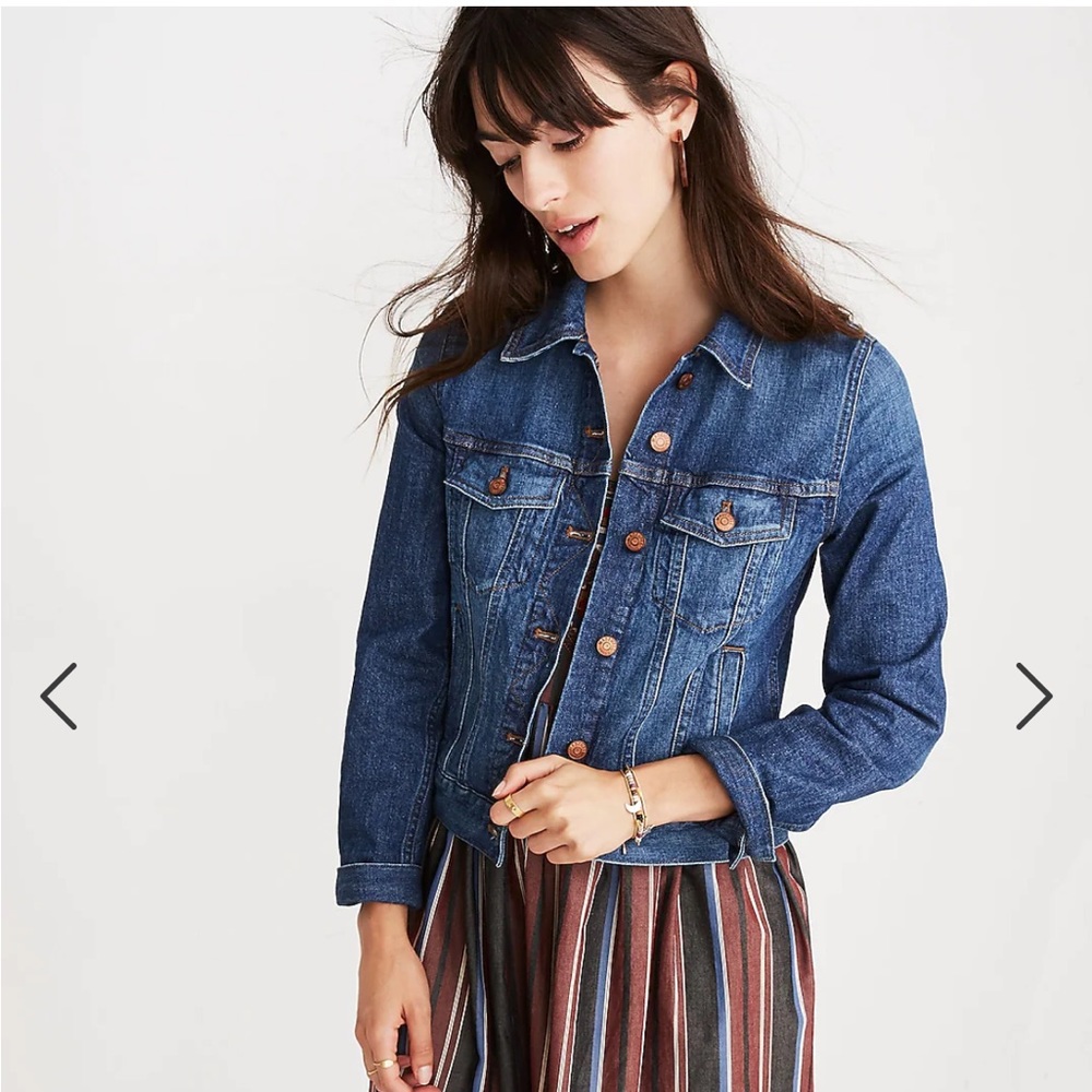 NEW! MADEWELL Jean Jacket NEVER WORN Size Medium Dark Wash Women’s Denim